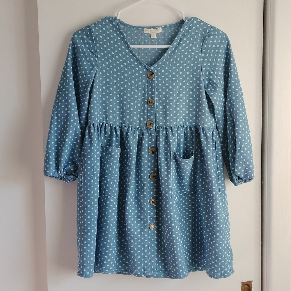 Chelsea & Violet girls polka dot dress size M